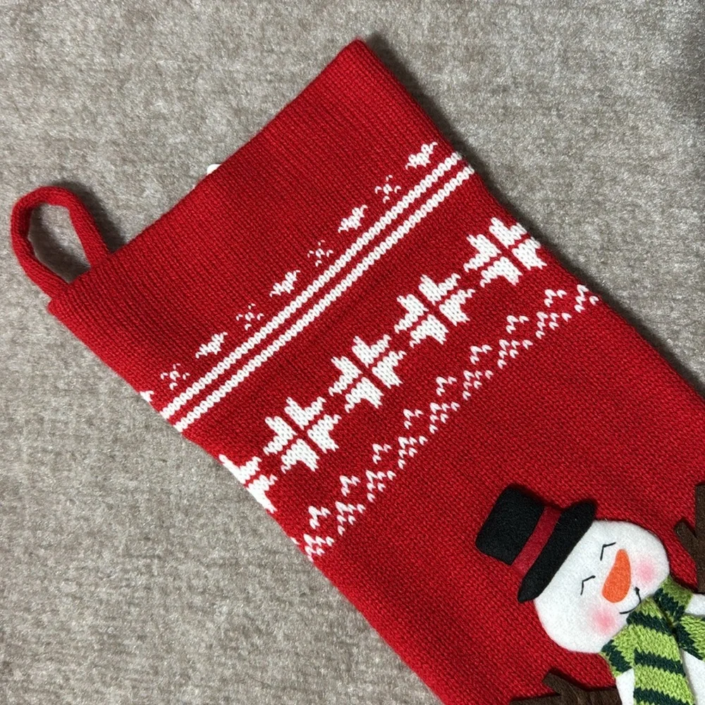 Transpac Red Sweater‎ Like Snowman Christmas Holiday Stocking